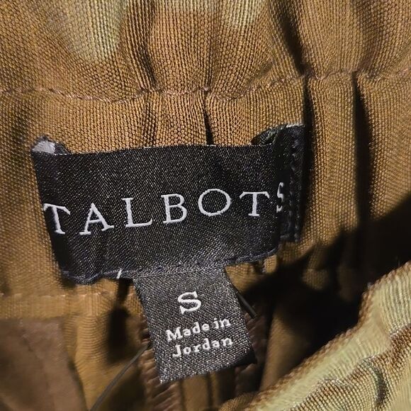 Talbots Green Pull On Wide Leg Pants Size S NWT - Picture 5 of 10